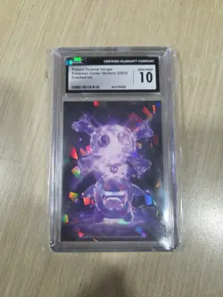 2023 Pokemon Center Stickers Poison Terastal Gengar CGC 10 Cracked Ice - Image 1