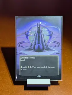 MTG Ancient Tomb (0136) BORDERLESS GALAXY FOIL-EoE Stellar Sights EOS pack fresh - Image 1