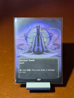 MTG Ancient Tomb (0136) BORDERLESS GALAXY FOIL-EoE Stellar Sights EOS pack fresh - Image 2