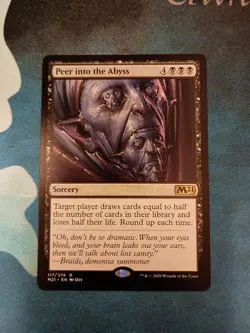 Peer into the Abyss - Core Set 2021 Rare - MTG NM - Image 1