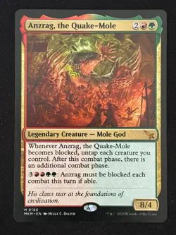 1x MTG Anzrag, the Quake-Mole - Murders at Karlov Manor (MKM) #186 - Magic - Image 1