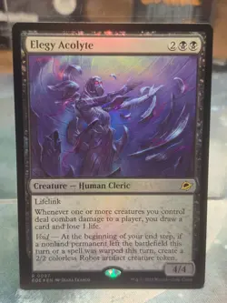 FOIL R 0097 Elegy Acolyte Rare Edge of Eternities MTG EOE Human Cleric Card - Image 1
