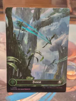 L 0266 Forest FOIL BORDERLESS Full Art Land Edge of Eternities EOE MTG Card - Image 1