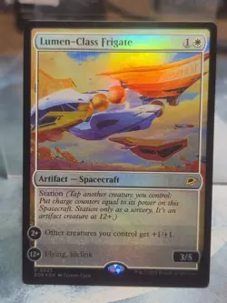 FOIL R 0025 Lumen-Class Frigate Edge of Eternities MTG Card White Spacecraft - Image 1