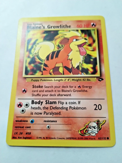 Pokemon Blaine's Growlithe Gym Challenge 62 Regular Unlimited Com. -Uncirculated - Image 2