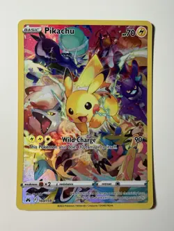 Pokemon Pikachu Secret Rare Full Art Holo 160/159 Crown Zenith EN - Image 1