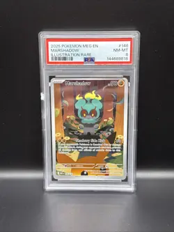 Pokemon Marshadow Illustration Rare Holo Me01: Mega Evolution 146/132 PSA 8 - Image 1