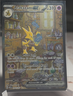 Pokemon Alakazam EX 201/165 Scarlet & Violet 151 Rare Holo 310 HP English - Image 1