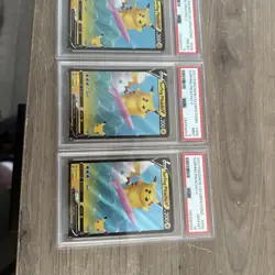 Sequential PSA 8/9/10 2021 POKEMON CELEBRATIONS #008 SURFING PIKACHU V PSA 10 - Image 2