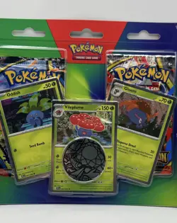 Pokemon Sealed 3 Pack Lot Journey Together Blisters+ Vileplume 3-Pack Promo Coin - Image 5