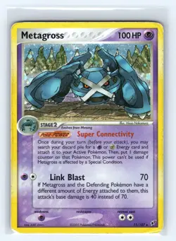 Metagross 11/107 Holo, Ex Deoxys, HP/DM, Pokemon TCG - Image 1