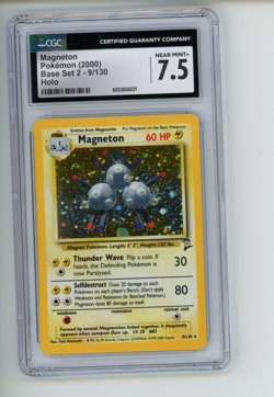 2000 Pokemon Base Set 2 Magneton 9/130 Holo Rare CGC 7.5 READ - Image 1
