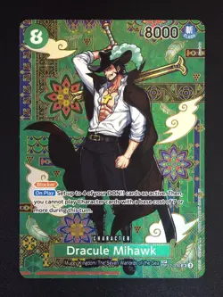 2026 One Piece OP14/EB04 Dracule Mihawk SP Alt Art OP12-030 SR Azure Sea’s Seven - Image 1
