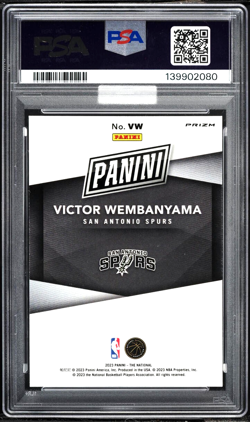 2023 Panini National Silver Pack Victor Wembanyama Rookie #VW PSA 9 MBA GOLD - Image 2