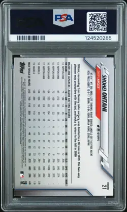 💎 2020 TOPPS CHROME #21 SHOHEI OHTANI 👑 PSA 10 ⚾🏏DODGERS MVP/ROY/CY-YOUNG 🐶 - Image 2