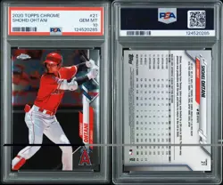 💎 2020 TOPPS CHROME #21 SHOHEI OHTANI 👑 PSA 10 ⚾🏏DODGERS MVP/ROY/CY-YOUNG 🐶 - Image 3