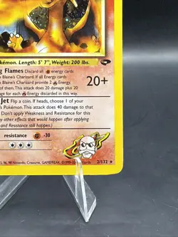 Blaine's Charizard 2/132 Gym Challenge Holo LP/MP - Image 4