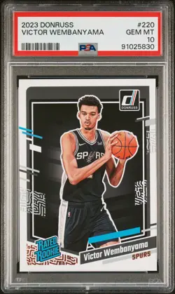 Victor Wembanyama 2023-24 Donruss Basketball #220 Spurs Rookie RC PSA 10 - Image 1