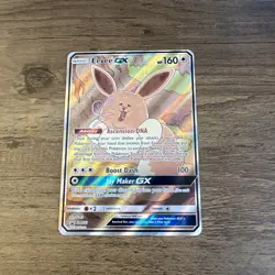 Eevee GX SM233 Black Star Promo Full Art Sun & Moon LP - Image 1