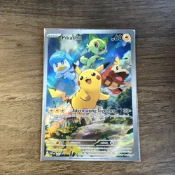 Pokemon Pikachu TCG SVP027 Black Star Promo Holo Card Full Art Factory Sealed - Image 1