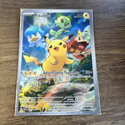 Pokemon Pikachu TCG SVP027 Black Star Promo Holo Card Full Art Factory Sealed - Image 4