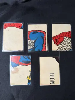 1966 Donruss Marvel 5 Card Lot -Cpt America, Iron Man, Spider-Man 10 17 18 30 37 - Image 5