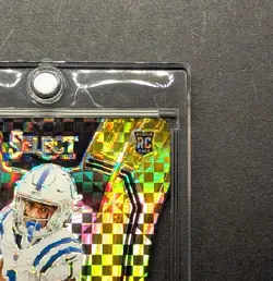 JOSH DOWNS Rookie Auto 2023 Select Gold Checker Die-Cut Power Prizm SSP /10 RC - Image 3