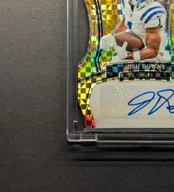 JOSH DOWNS Rookie Auto 2023 Select Gold Checker Die-Cut Power Prizm SSP /10 RC - Image 4
