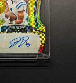 JOSH DOWNS Rookie Auto 2023 Select Gold Checker Die-Cut Power Prizm SSP /10 RC - Image 5