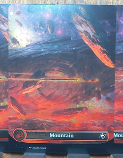 MTG🔥 MOUNTAIN ( Galaxy Foil - BORDERLESS ) Edge of Eternities NEAR MINT💕❤ - Image 1