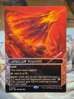 0022 Lavaclaw Reaches Land Stellar Sights Edge of Eternities MTG Card Borderless - Image 1