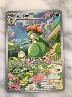 Pokemon Lilligant 092/086 Sv: Black Bolt illustration Rare Card NM/M - Image 1