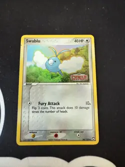 Pokemon Card - Swablu Power Keepers 66/108 Reverse Holo Stamped - Image 1