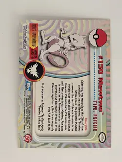 Mewtwo #150 Topps TV Animation Edition Blue Logo LP Pokemon Card - Image 2