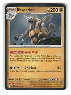 Rhyperior 076/142 Cosmo Holo Rare Miscellaneous Cards & Products Pokemon NM - Image 1