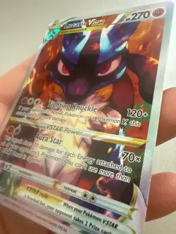 Pokemon Card Lucario VSTAR SWSH291 Ultra Rare Black Star Promo Near Mint - Image 5