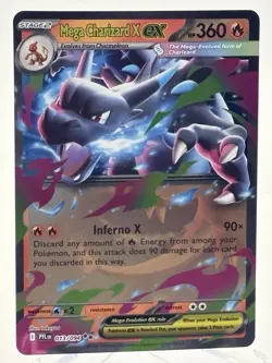 Mega Charizard X EX 013/094 Phantasmal Flames Pokemon Card Holo NM - Image 1