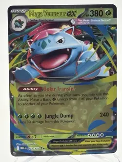 Pokemon TCG Mega Venusaur ex 003/132 Mega Evolution Double Rare Holo NM Card - Image 1