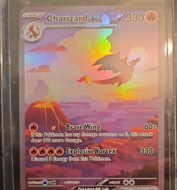 Pokemon Charizard ex 330 HP Holo Card Brave Wing Explosive Vortex EX Fire - Image 1
