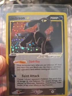 Umbreon GOLD STAR CUSTOM Fan Art, DIY Custom Card, For Display Only - Image 1