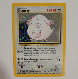 Pokemon Chansey Base Set 003/102 Holo Rare Basic 1999 English Card - Image 1