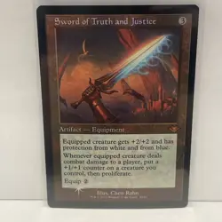 NM FOIL Retro Frame Sword of Truth and Justice #32/40 Modern Horizons Timeshifts - Image 1