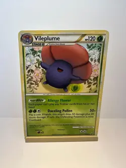 Vileplume 24/90 Rare HGSS Undaunted Pokemon Moderately Played - Image 1