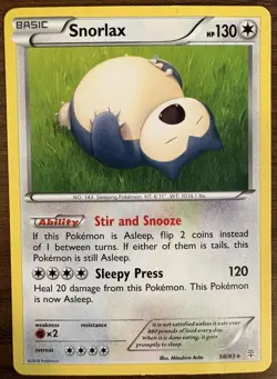 Snorlax 58/83 Generations Pokemon TCG Rare HP - Image 1