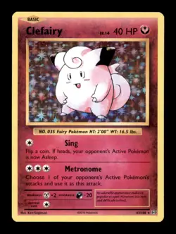 CLEFAIRY 63/108 HOLO R EVOLUTIONS POKEMON NM/M - Image 1