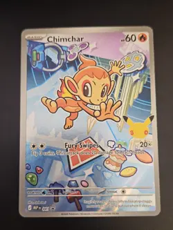 Pokemon TCG - Chimchar 041 Me: Mega Evolution Promo Holo SMALL CRIMP ERROR - Image 1
