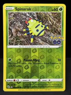 Spinarak (Peelable Ditto) Reverse Holo Pokemon GO 006/078 - Image 1