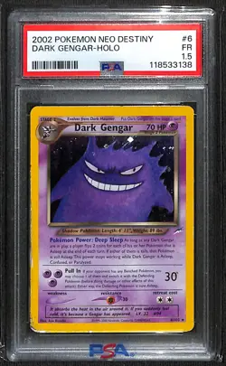 Pokemon Dark Gengar 6/105 Holo Neo Destiny Unlimited PSA 1.5 - Image 1
