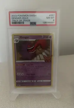 Pokemon Gengar 057/198 Trick or Trade Holo PSA 8 English - Image 1