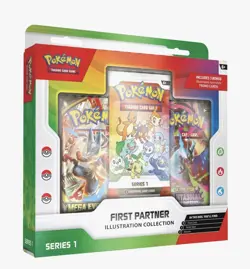 Pokemon TCG First Partner Illustration Collection Series 1 Box 2021 Promo Boost… - Image 1
